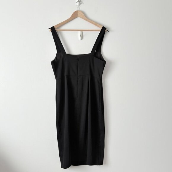 Aritzia Babaton 90's Slit Midi Dress Black Size 10 - Picture 10 of 12